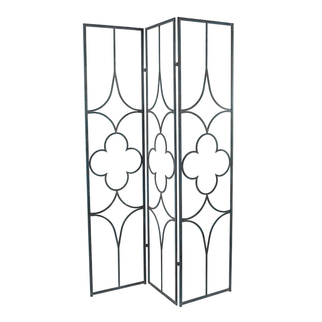 Tarnished Quatrefoil Room Divider