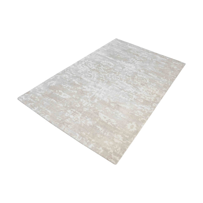 Senneh Handwoven Wool Printed Rug - 5' x 8', Beige And White