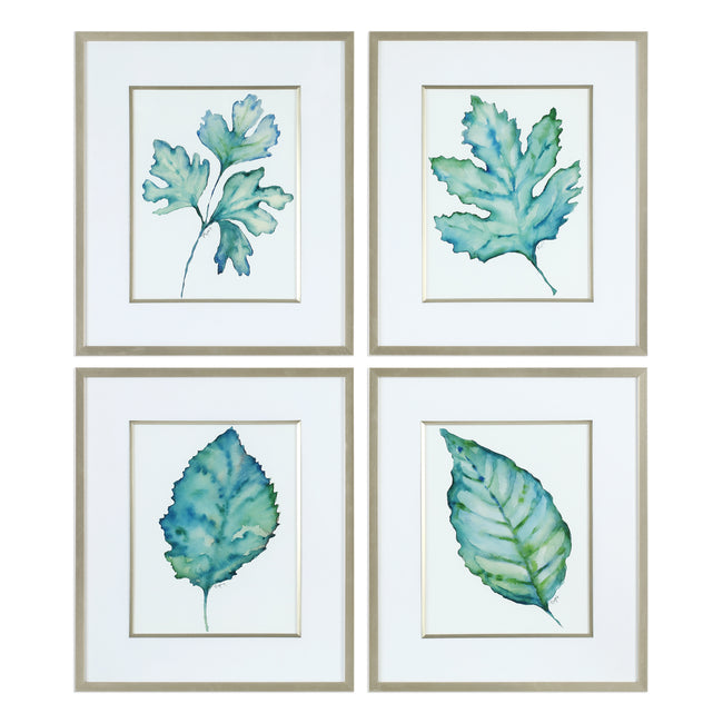Spring Leaves Prints - Set of 4