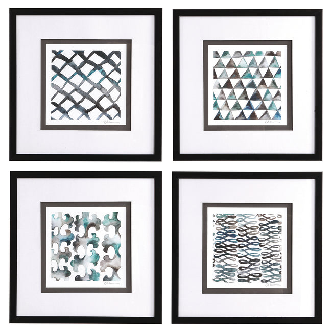 La Mer Framed Prints - Set of 4