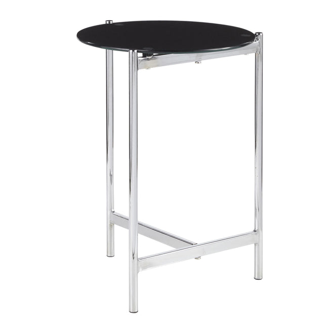 Chloe Black Glass Side Table