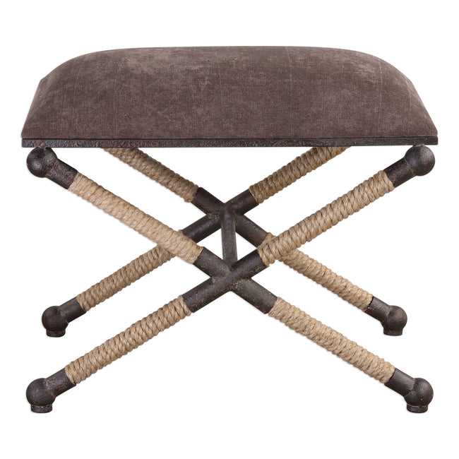 Evert Taupe Brown Accent Stool