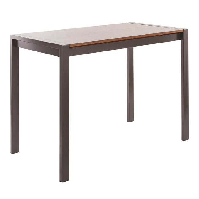 Fuji Walnut Top Counter Table - Antique Legs