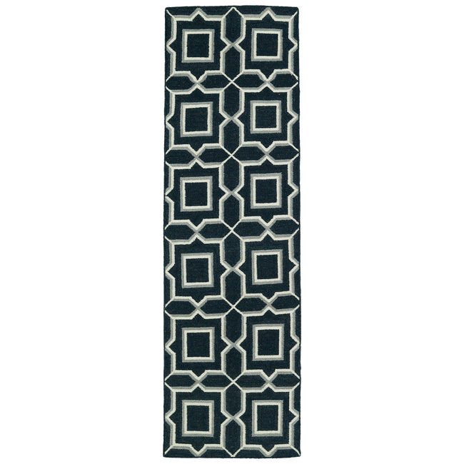 Glam Handmade Flatweave Runner - 2'6" x 8', Charcoal, GLA06