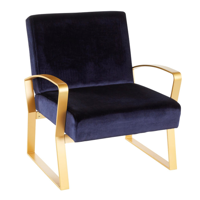 Henley Lounge Chair - Royal Blue Velvet