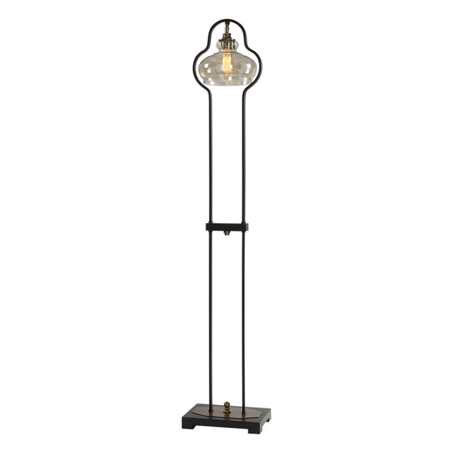 Cotulla Amber Glass Floor Lamp