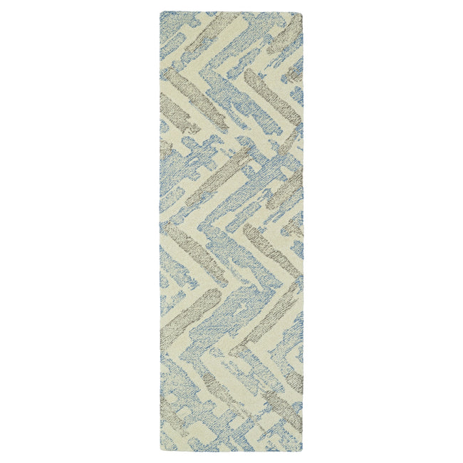 Montage Hand Tufted Runner - 2'6" x 8', Ivory, MTG03