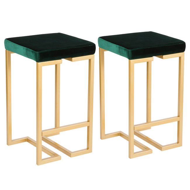 Midas 26" Counter Stool - Set of 2, Green