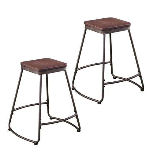 Roldan 30" Bar Stool - Set of 2, Rust