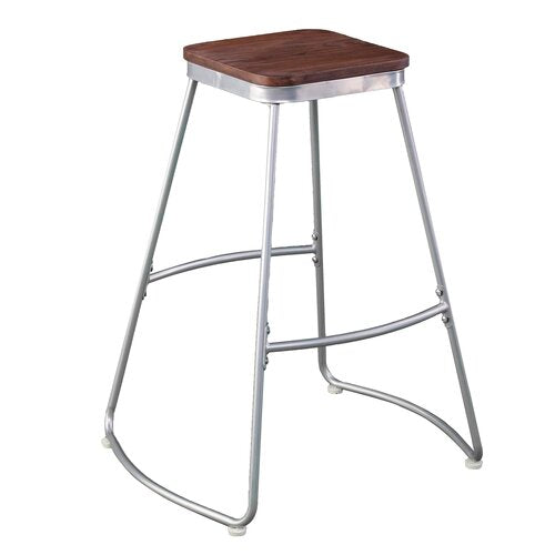 Roldan 30" Bar Stool - Set of 2, Silver