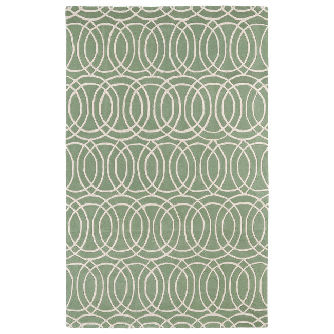 Revolution Hand Tufted Area Rug - 5' x 7'9", Mint, REV02