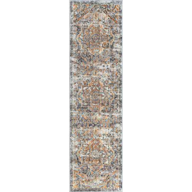 Kinsley Traditional Oriental Blue Runner Rug - 2'3" x 9'10"