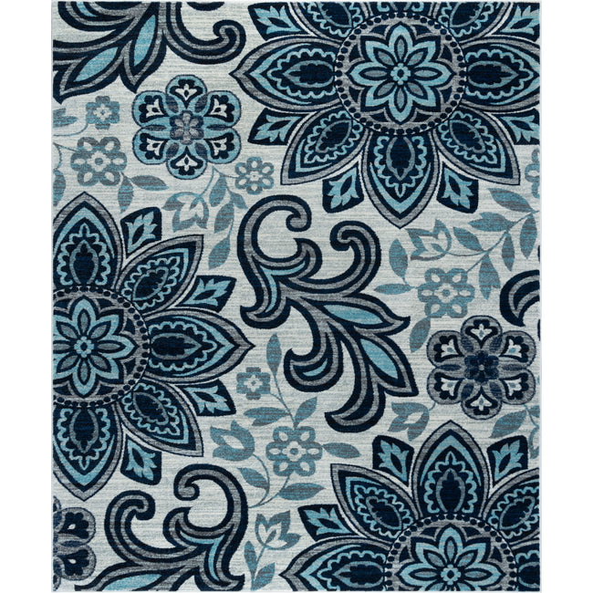 Bryne Transitional Floral Cream Rectangle Area Rug - 3'11" x 5'3"