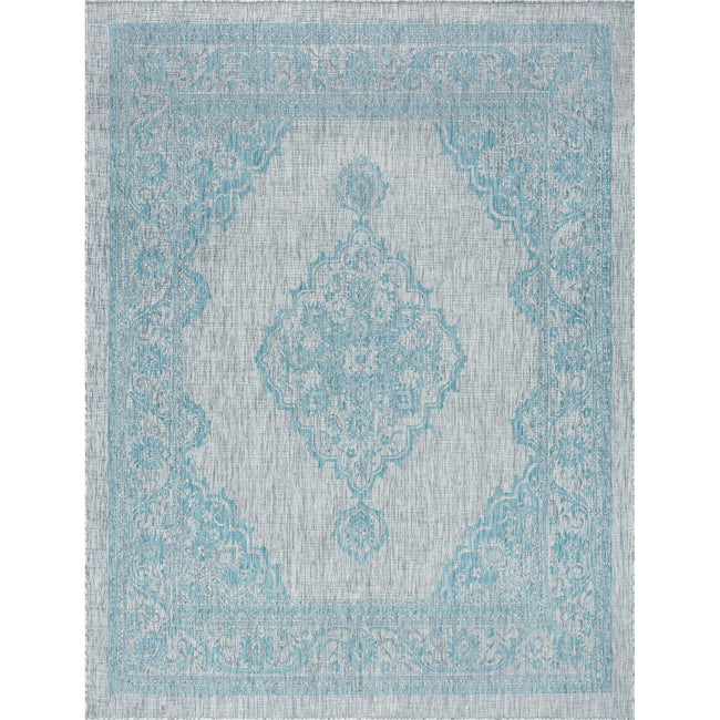 Devie Traditional Medallion Cream Rectangle Area Rug - 5'3" x 7'3"