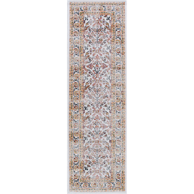 Lucia Traditional Oriental Beige Runner Rug - 2'3" x 7'3"