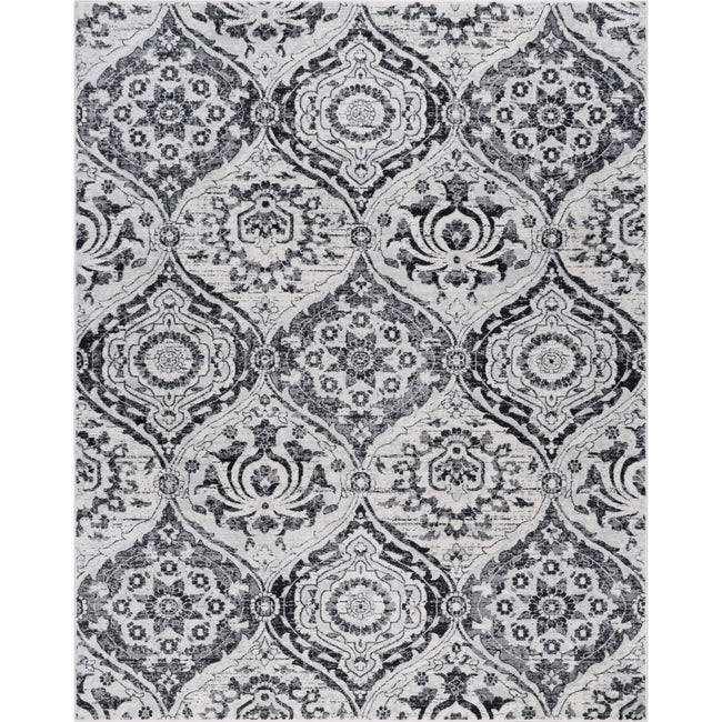 Beatrice Transitional Geometric Gray Rectangle Area Rug - 5'3" x 7'3"