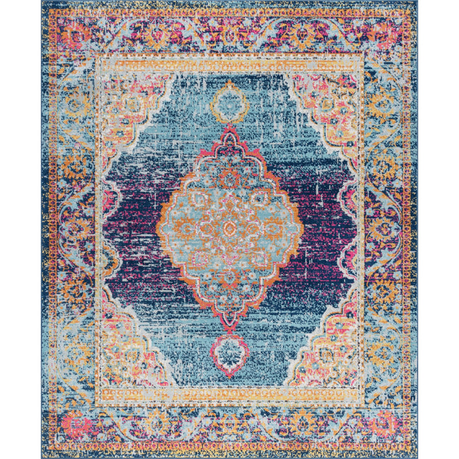 Zendaya Transitional Medallion Multi-Color Rectangle Area Rug - 5'3" x 7'3"