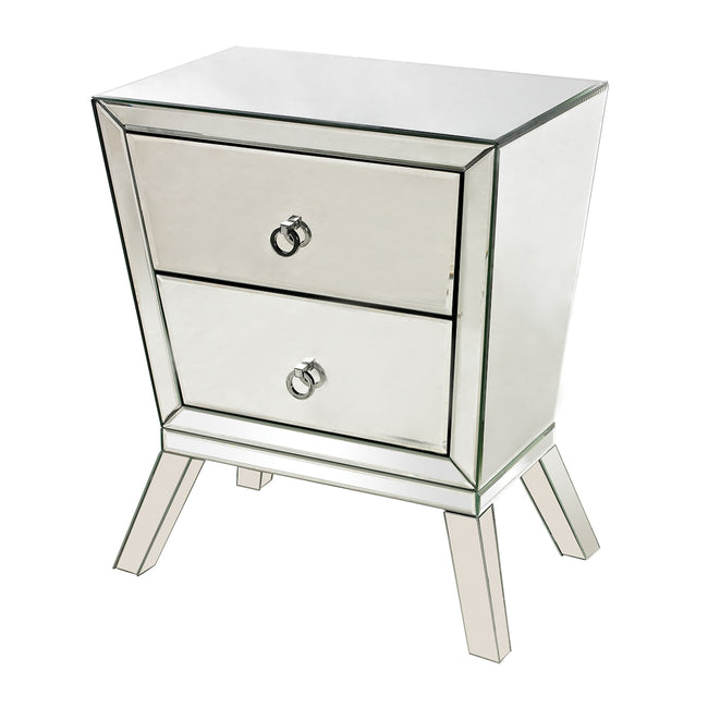 Mirrored Side Cabinet with 2 Drawers