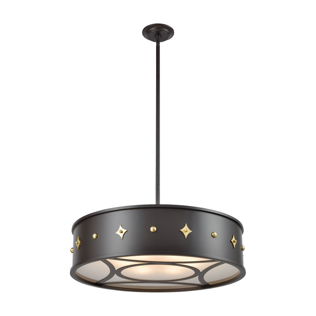 Roman 6-Light Chandelier - Oil Rubbed Bronze And Antique Brass