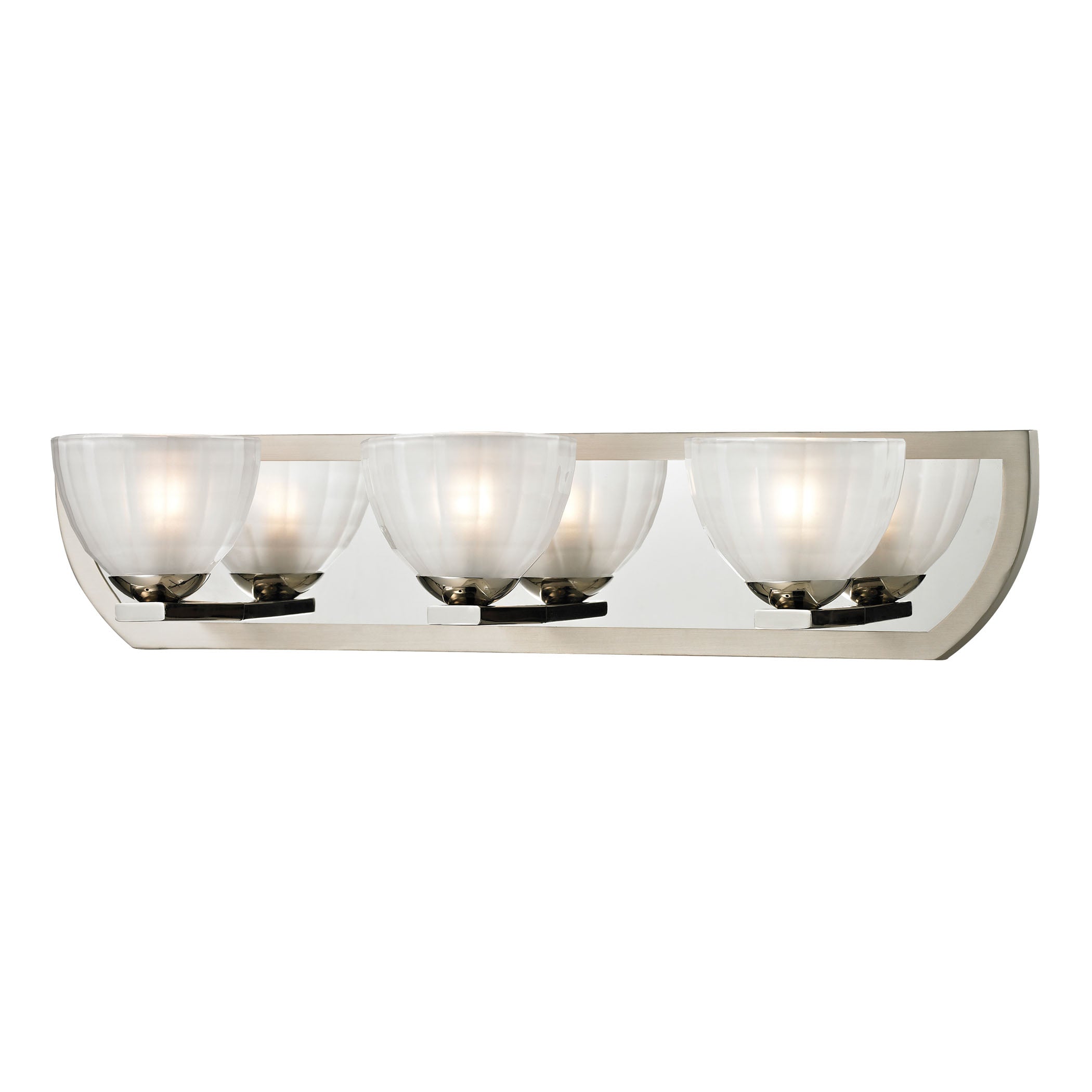 Sculptive Collection 3 Light Bath - Polished Nickel/Matte Nickel