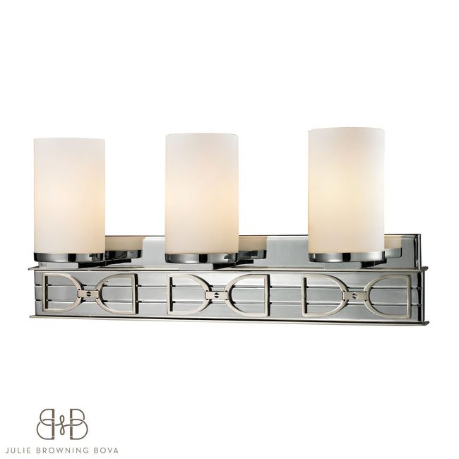 Campolina 3-Light Bath Bar - Polished Chrome And Brushed Nickel