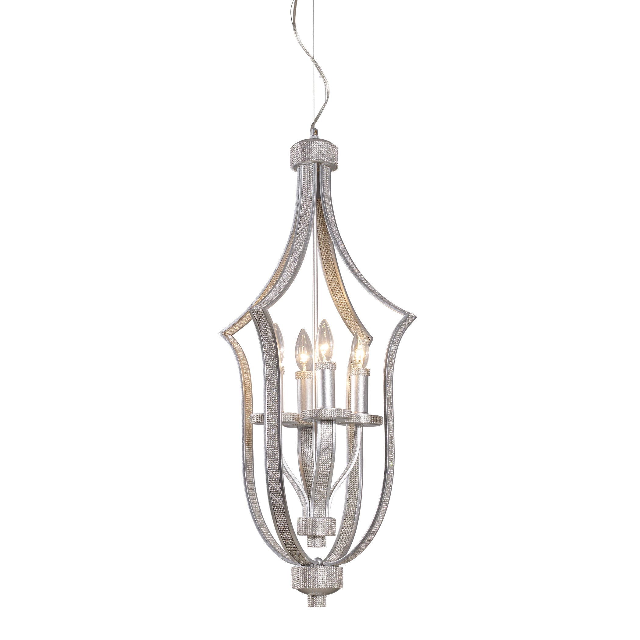 Encasement 4-Light Chandelier - Silver