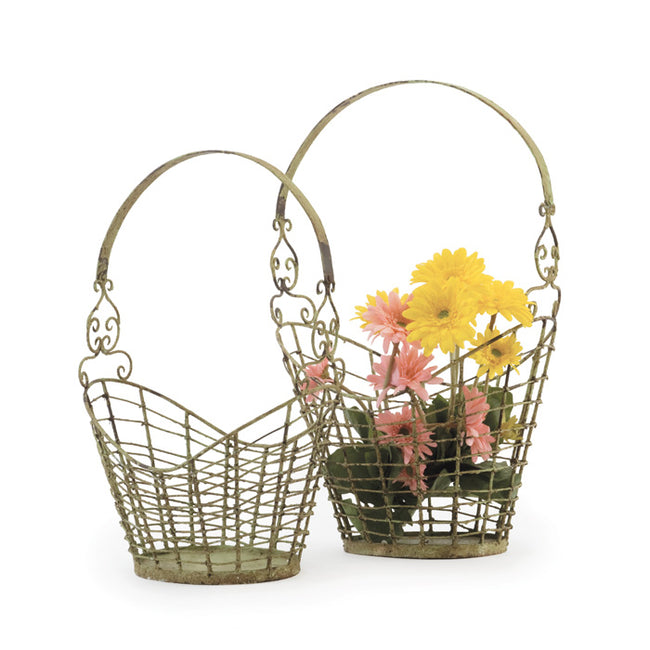 Set of Two Stork Baskets