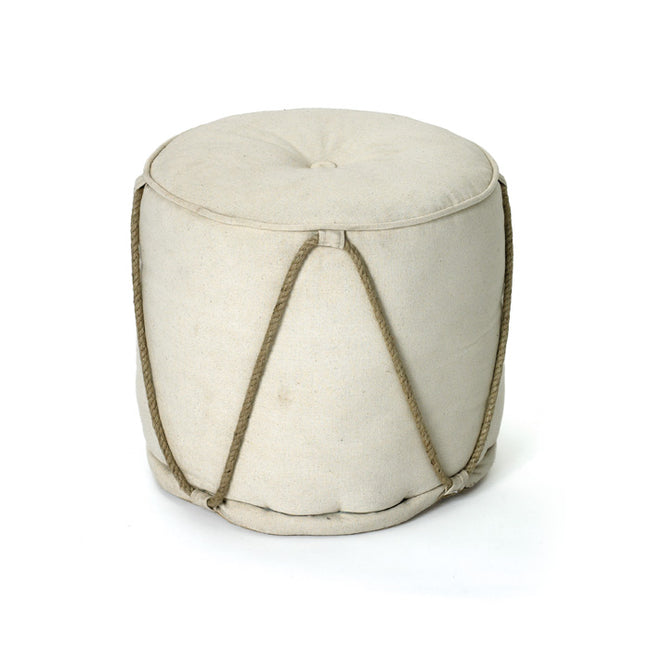 Off White Pouf