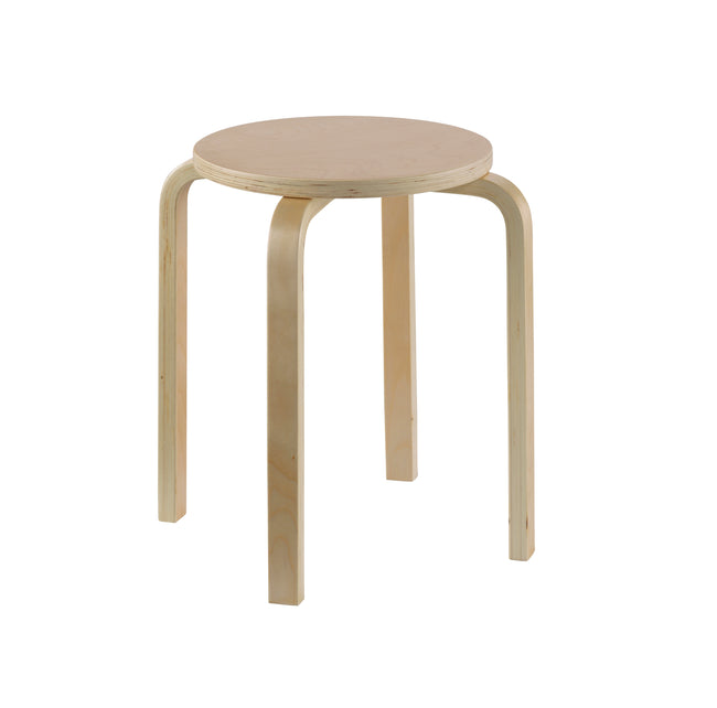 17" Bentwood Stool - Set of 4, Natural