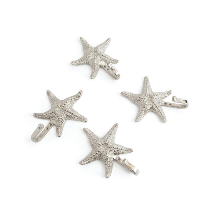 Set of Four Starfish Wall Hooks