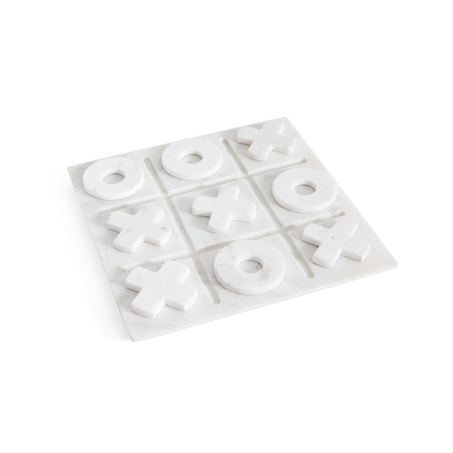 White Marble Tic Tac Toe