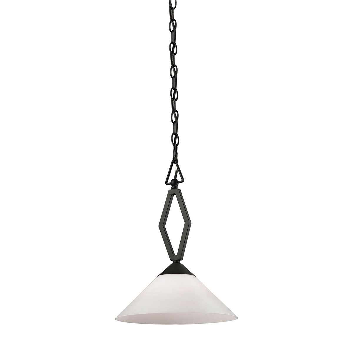 Tribecca 1-Light Mini Pendant - Oil Rubbed Bronze with White Glass