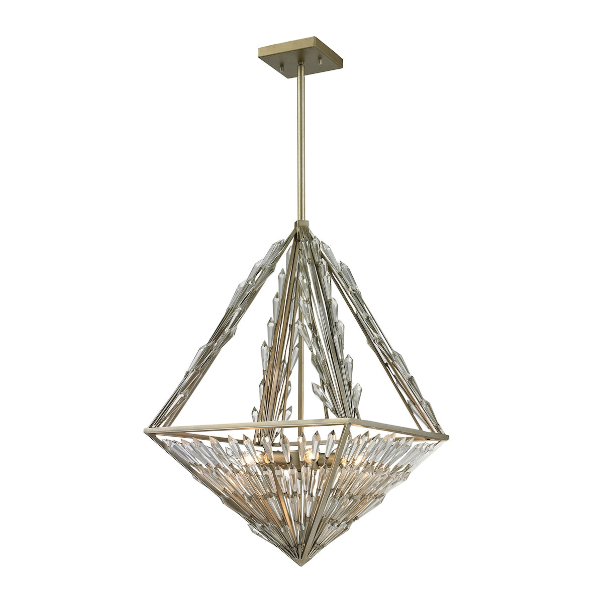 Viva Natura 6-Light Chandelier - Aged Silver