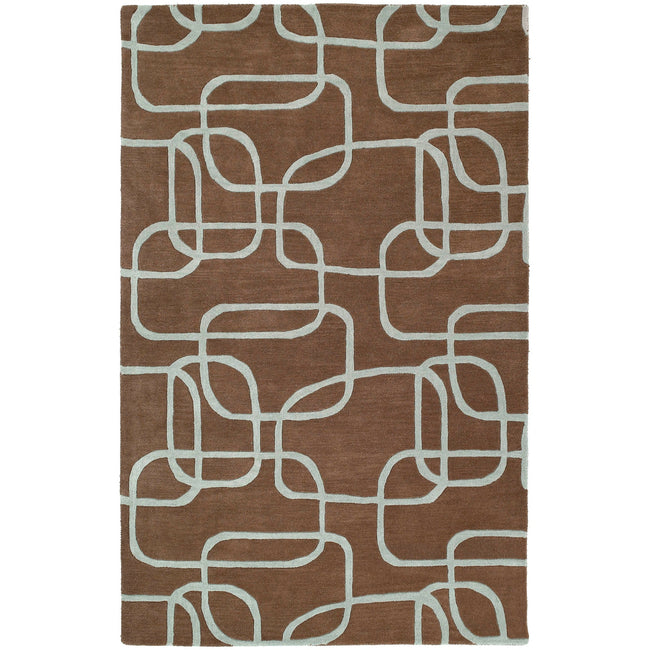 Astronomy Hand Tufted Area Rug - 8' x 11', Brown, 3402