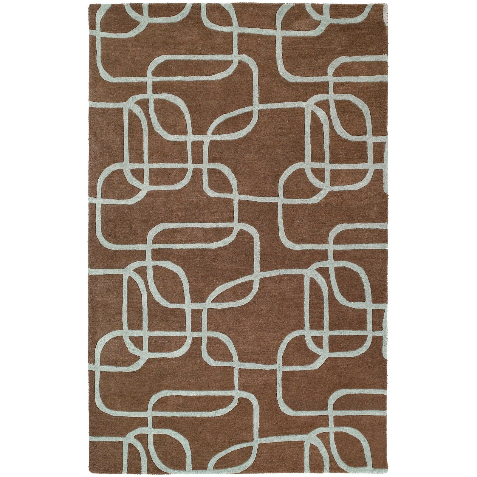 Astronomy Hand Tufted Area Rug - 7'6" x 9', Brown, 3402