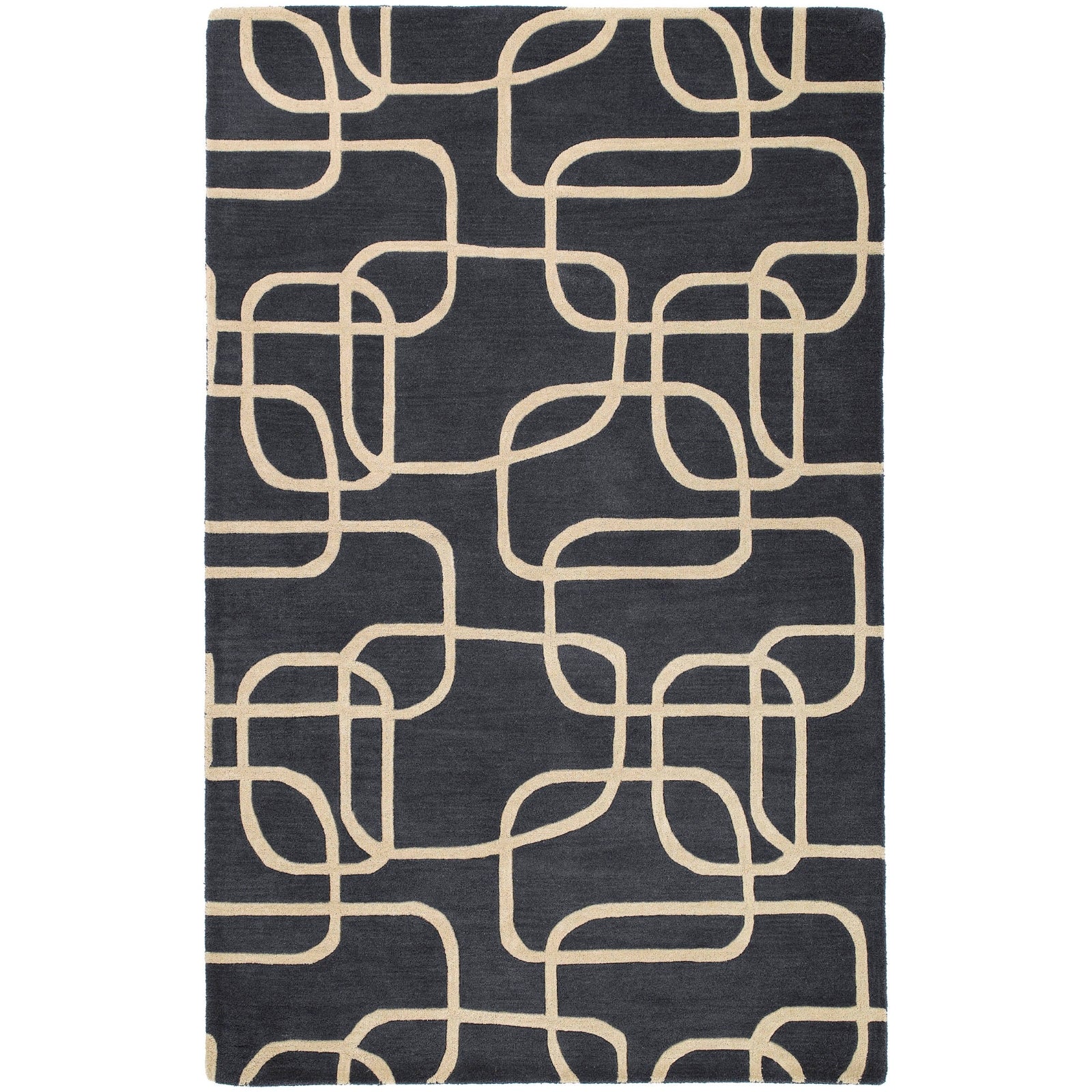 Astronomy Hand Tufted Area Rug - 5' x 7'9", Ebony, 3402