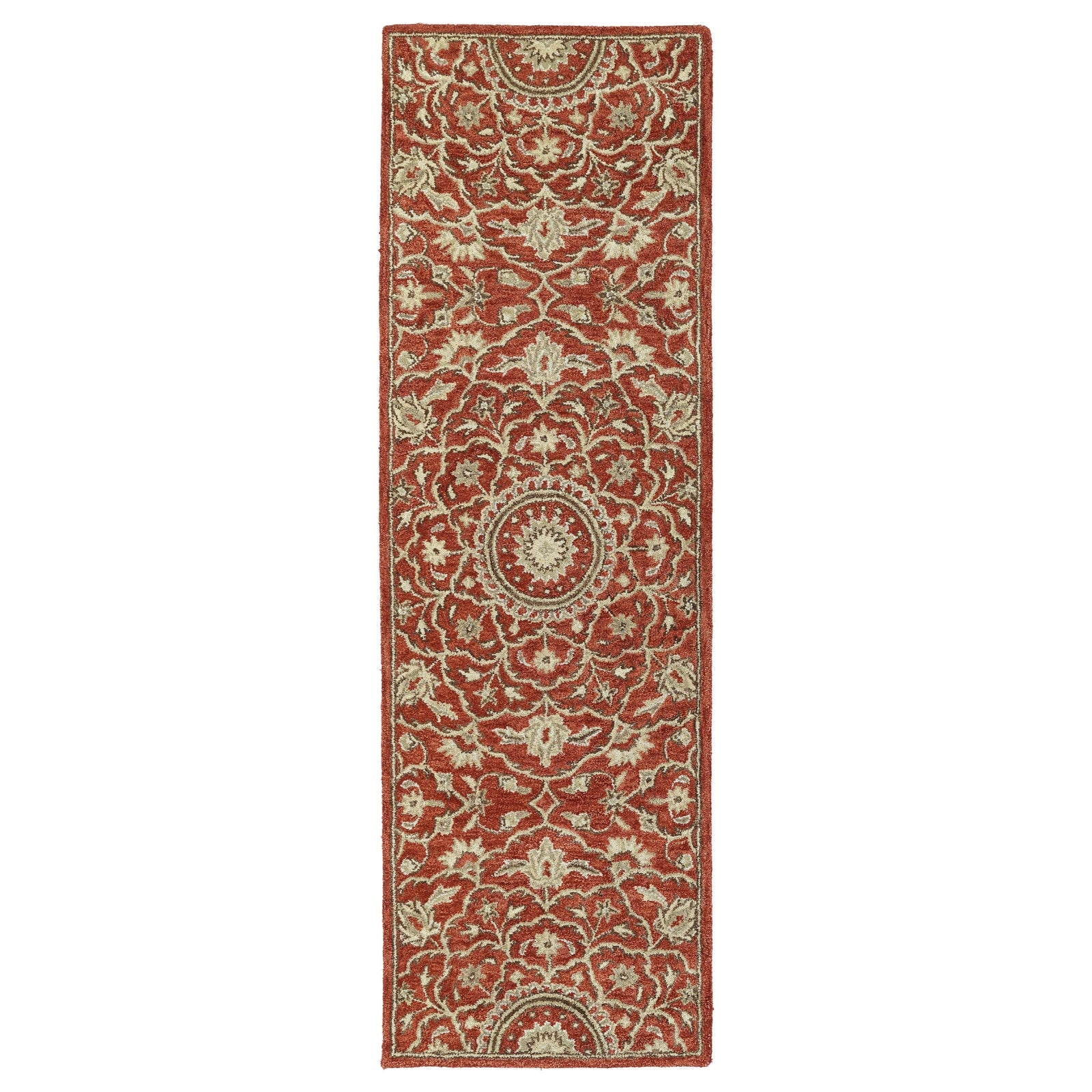 Solomon Hand Tufted Runner - 2'6" x 8', Red , 4055