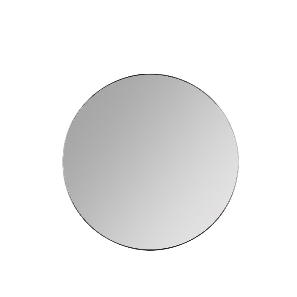 Franco Round Wall Mirror - 34", Matte Black