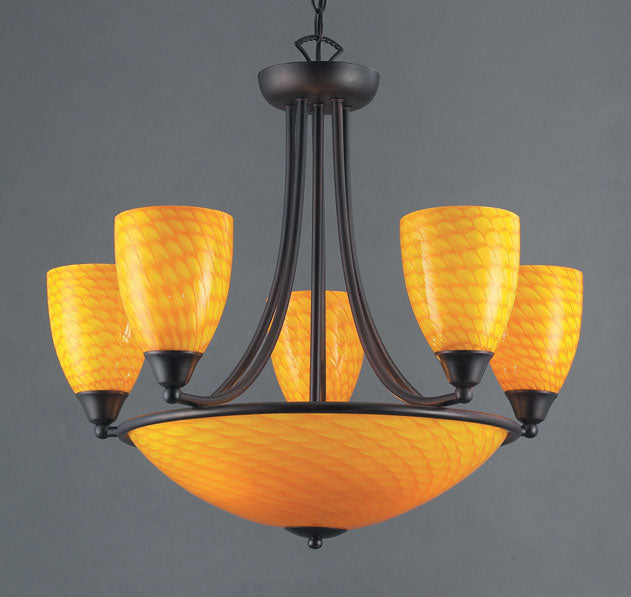 Arco Baleno 8-Light Chandelier - Canary Yellow