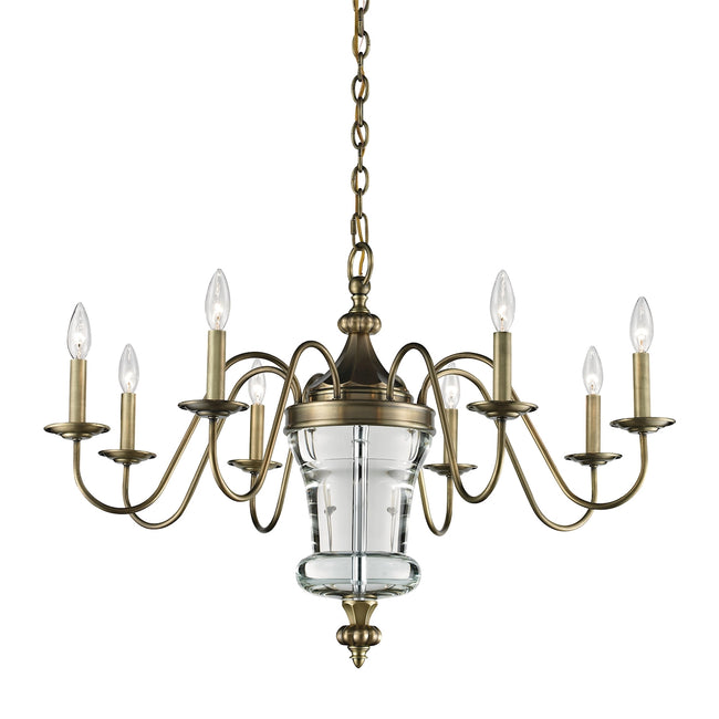 Sheridan 6-Light Chandelier - Antique Brass