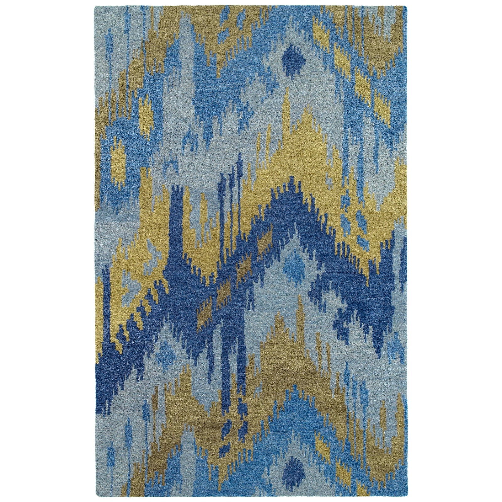 Casual Hand Tufted Area Rug - 8' x 11', Blue, 5054