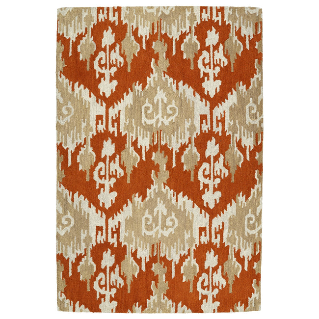 Casual Hand Tufted Area Rug - 8' x 11', Paprika, 5055