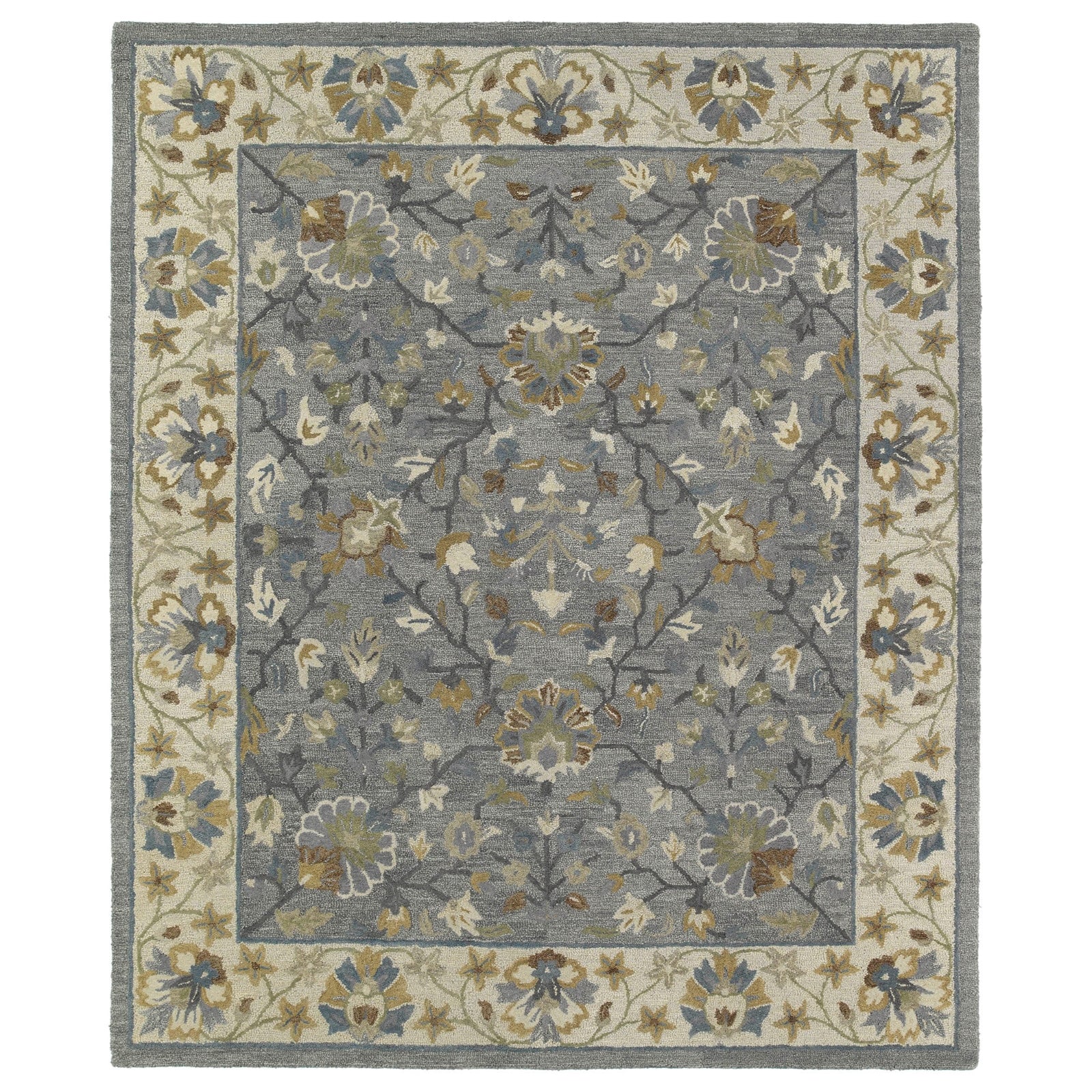 Brooklyn Hand Tufted Area Rug - 8' x 11', Pewter , 5305