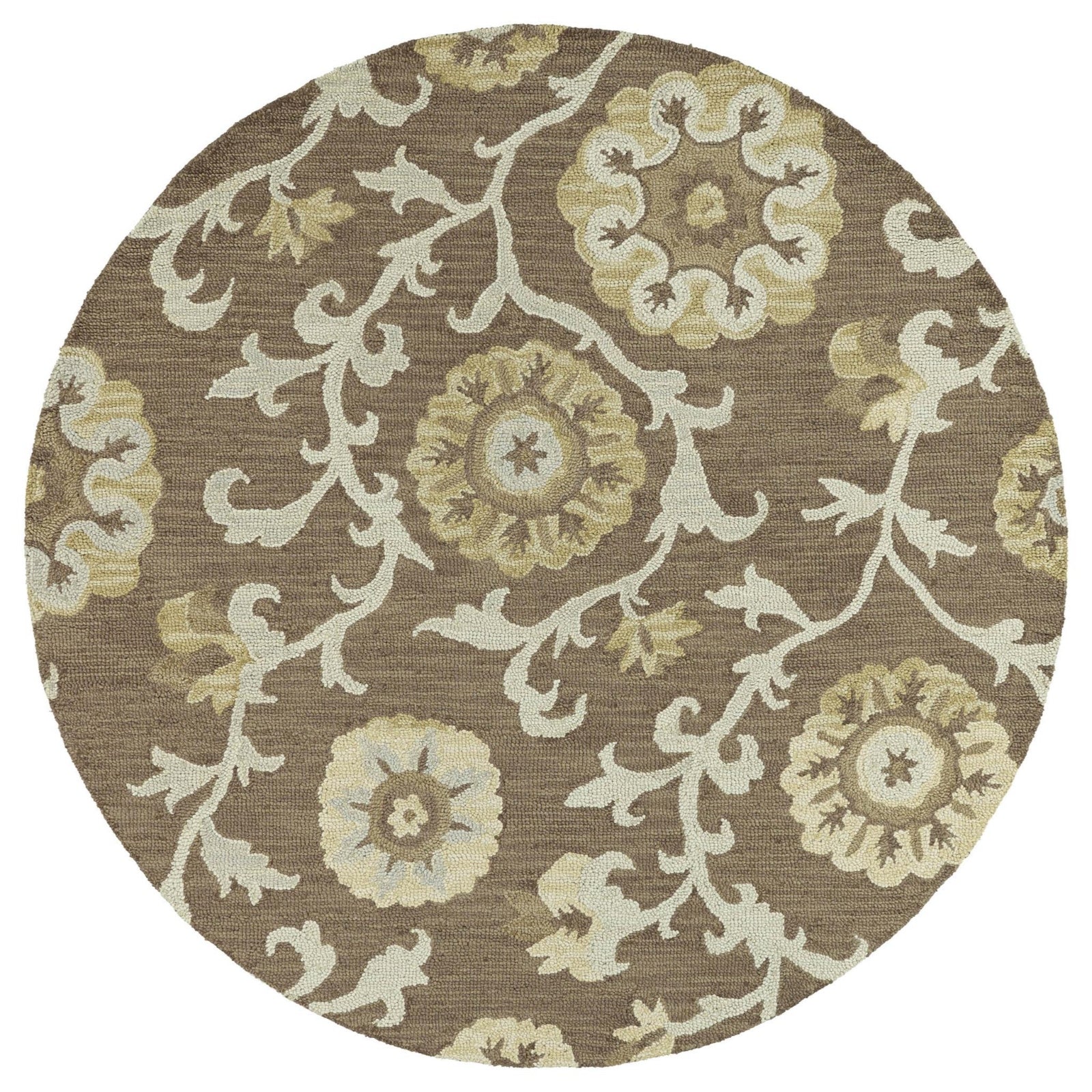 Carriage Hand Tufted Area Rug - 7'9" Round, Graphite, 6105