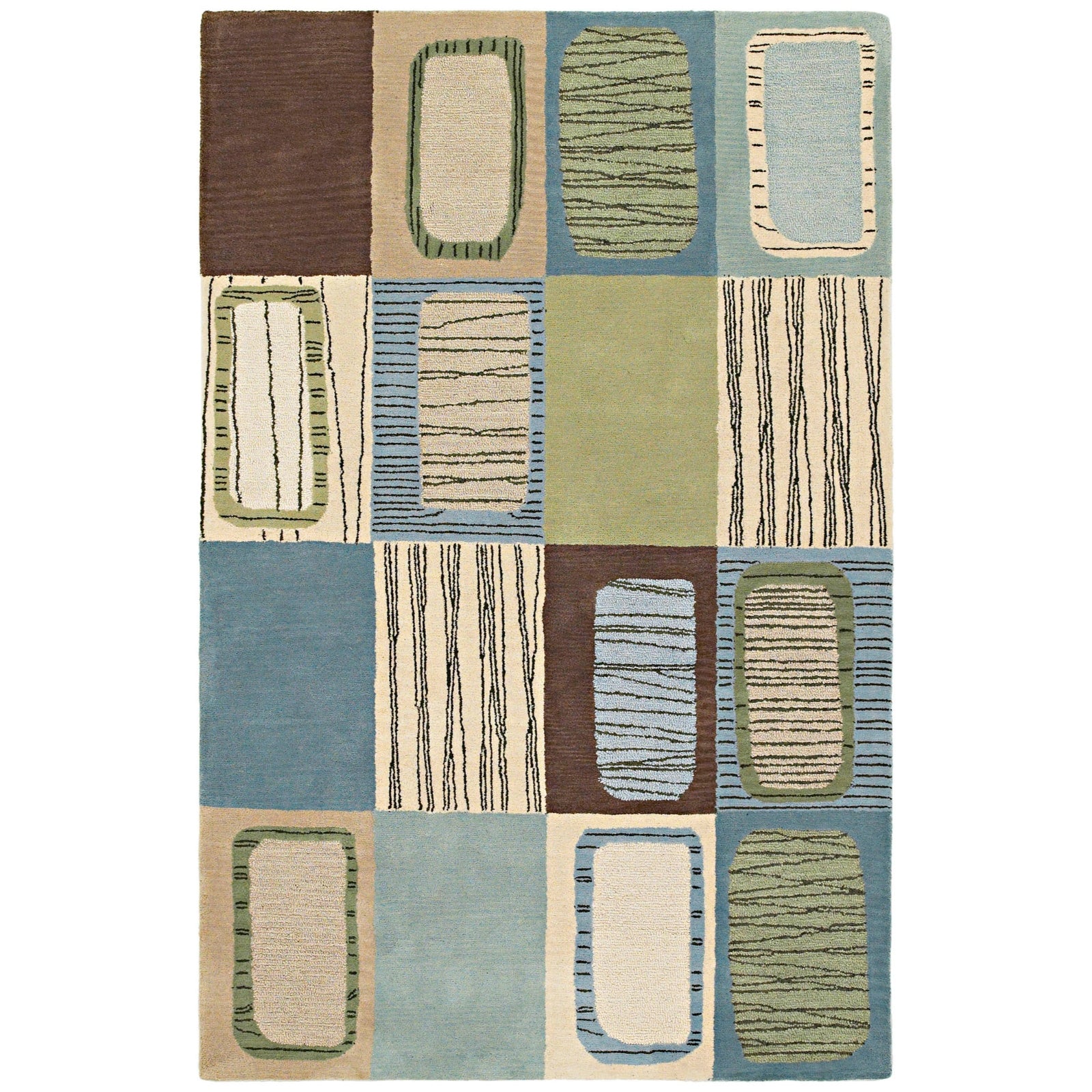 Khazana Hand Tufted Area Rug - 8' x 11', Glacier, 6565