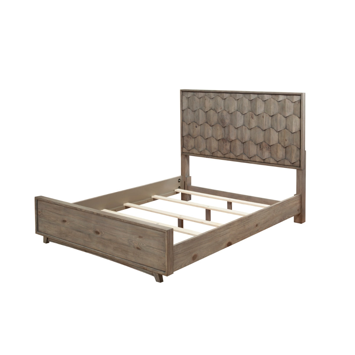 Shimmer Bed - Full, Antique Gray