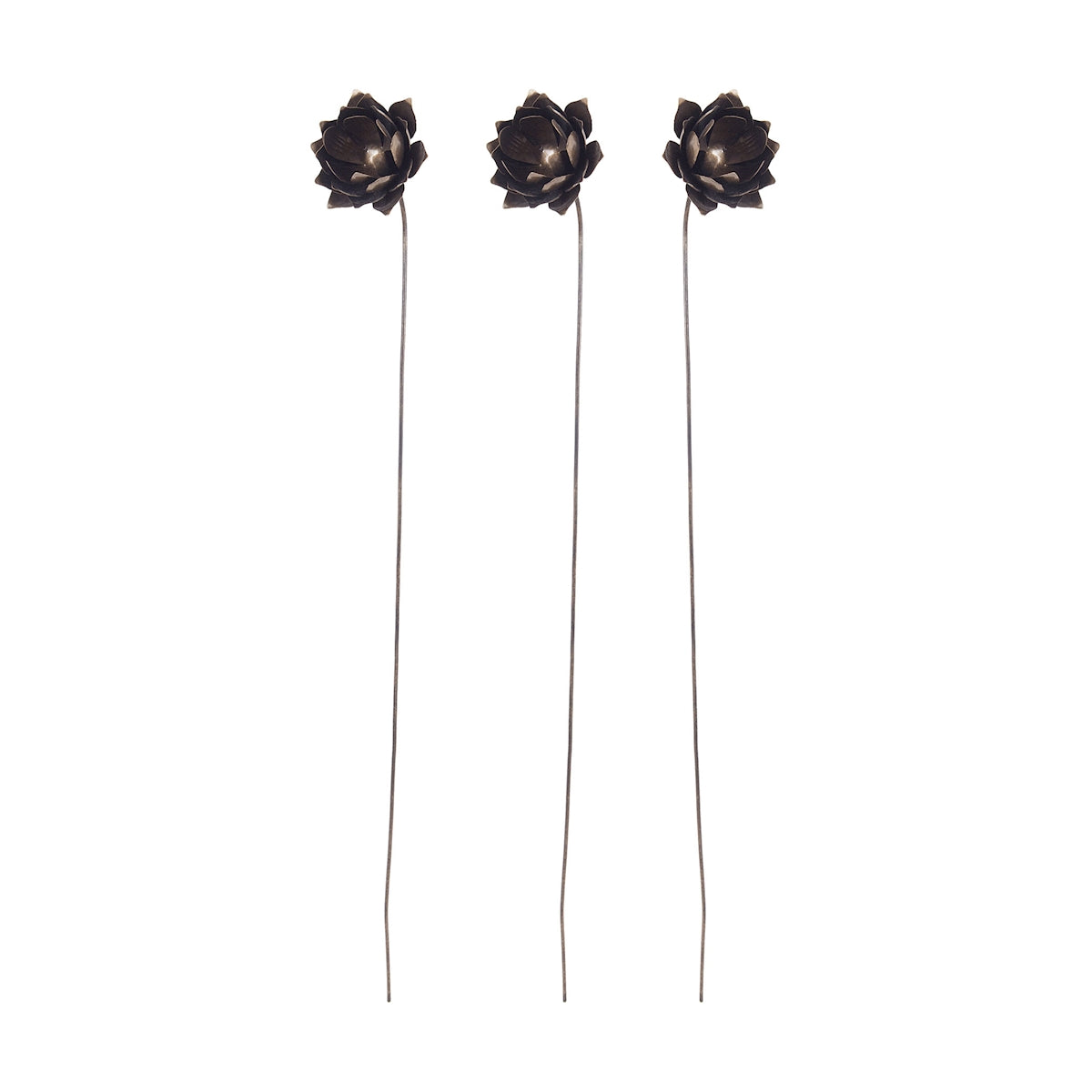 Bronze Bud Blossom Stem - Set of 3