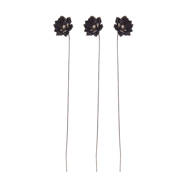 Bronze Bud Blossom Stem - Set of 3