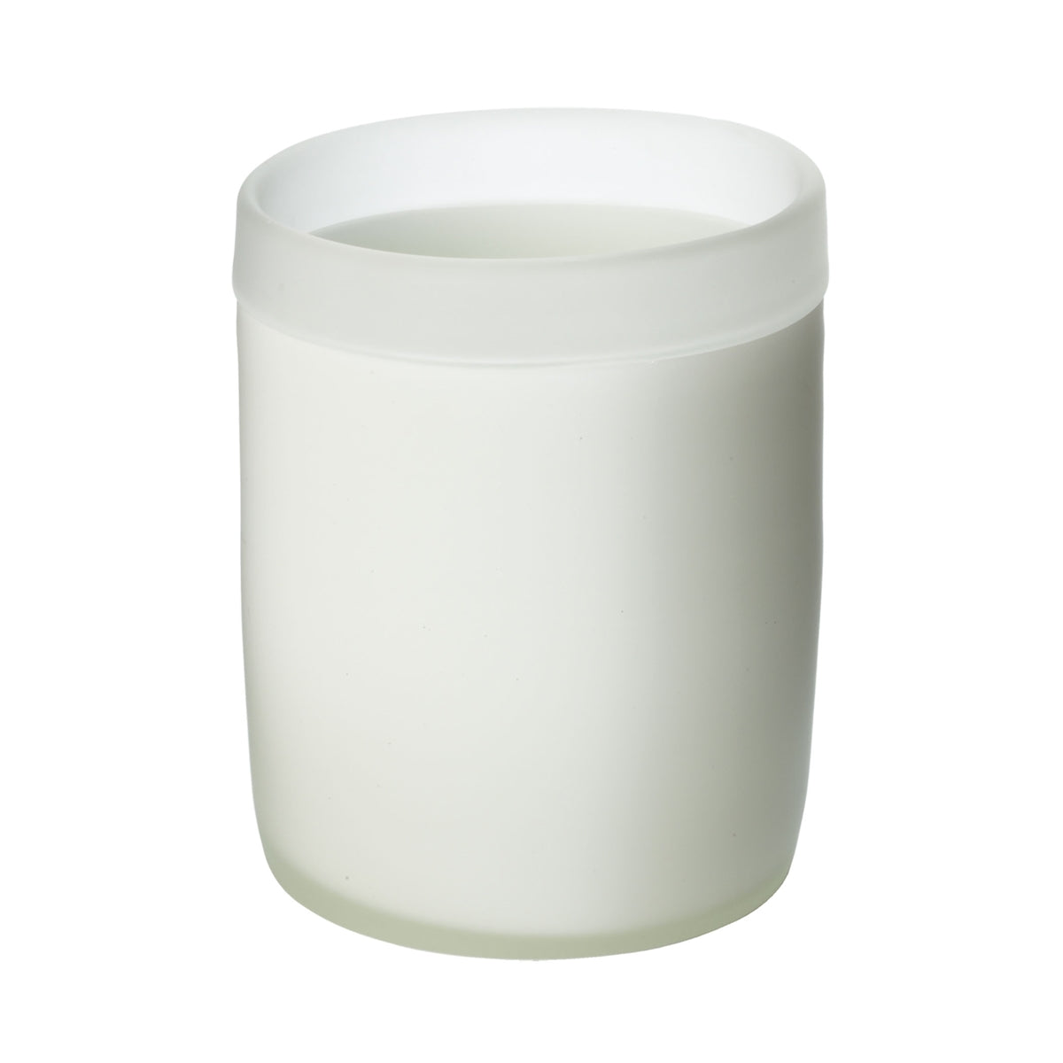 Sanded Frost Pillar Holder - White