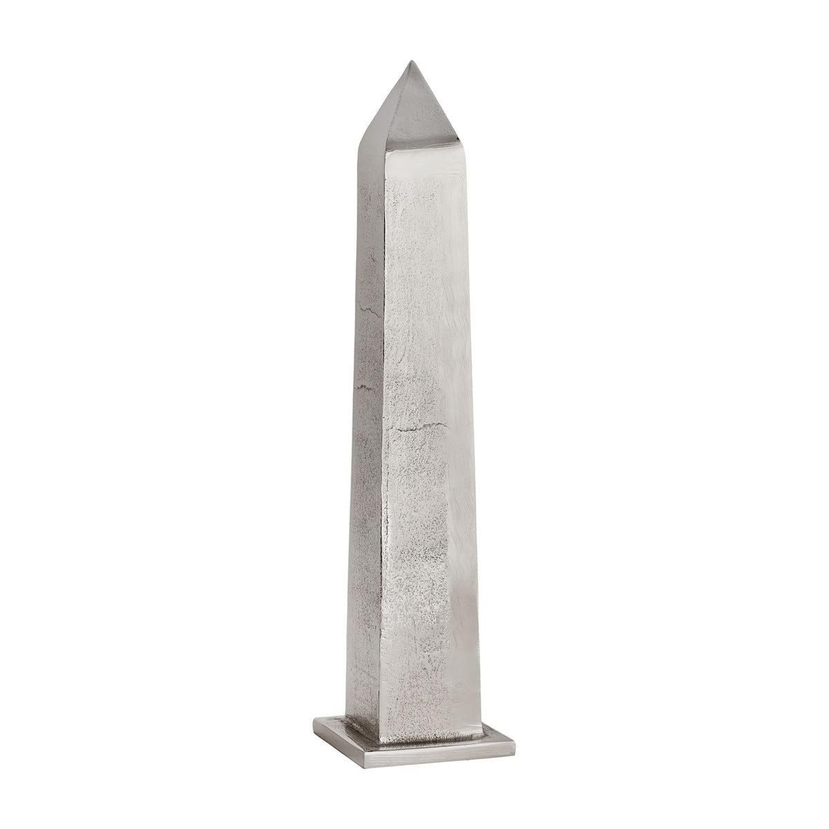 Small Nickel Plated Table Top Obelisk